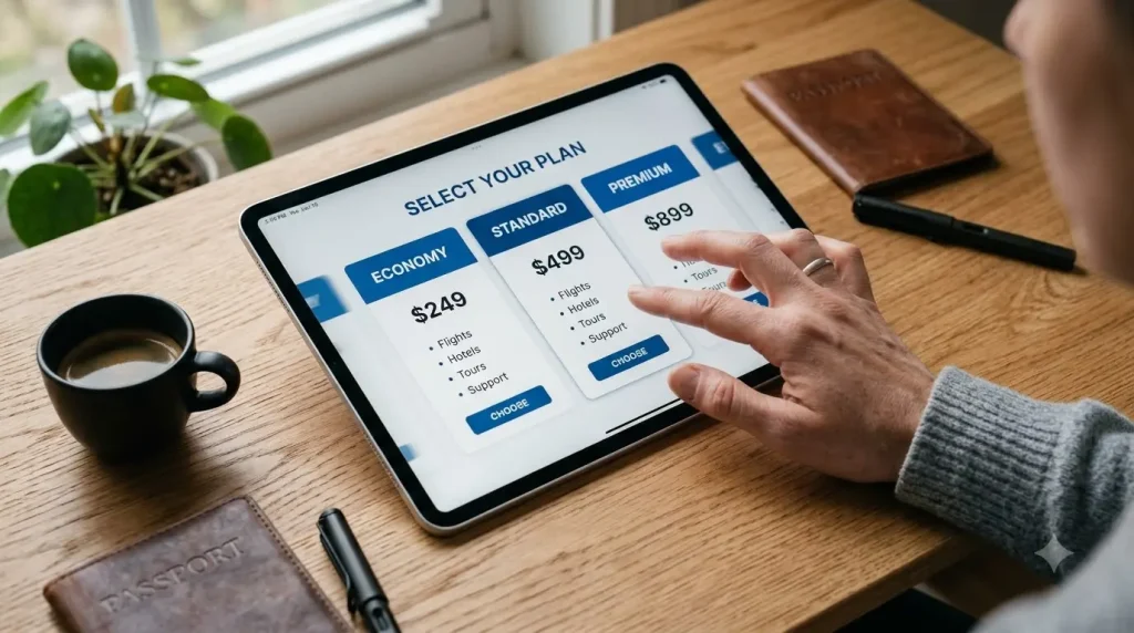 comparison table of Always Mobile local regional and global eSIM plan prices