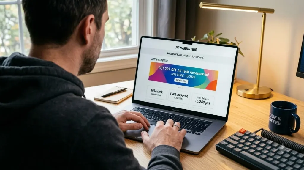JSAUX referral and rewards program page showing ten percent discount