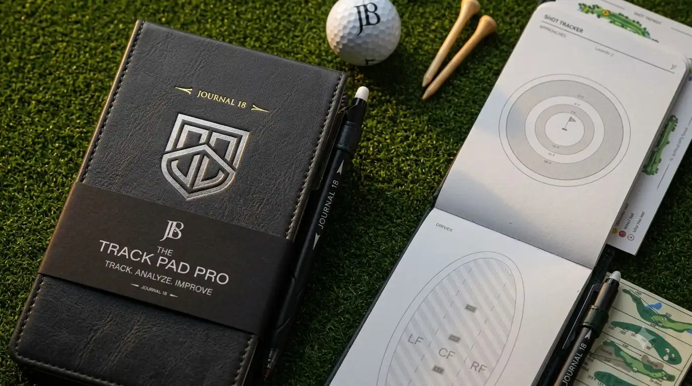 team logo printed on the cover of a customized Journal18 golf journal