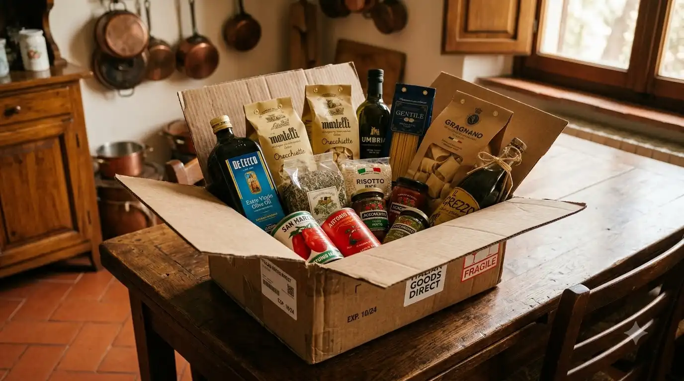assorted Italian pantry products bundled to reach a $99 wholesale order