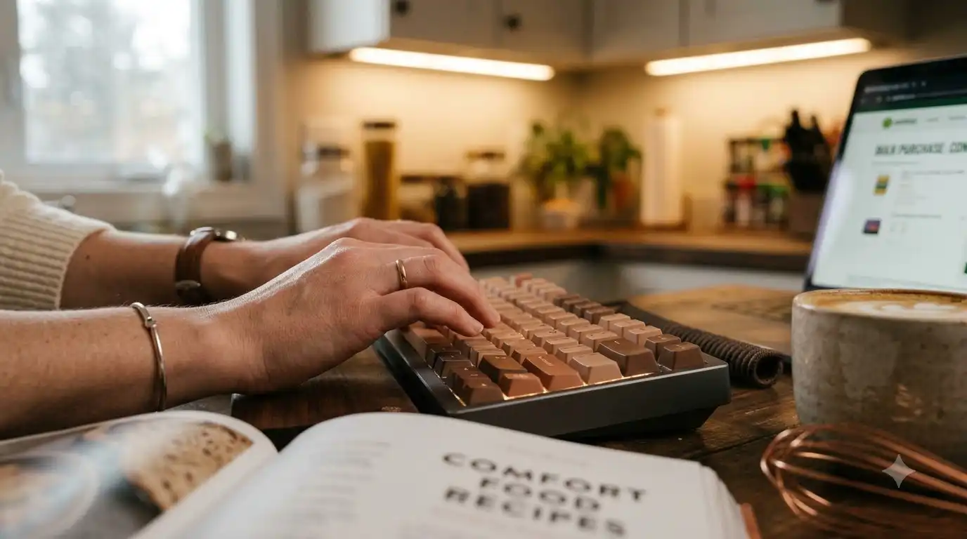 shopper entering a discount code at online grocery checkout